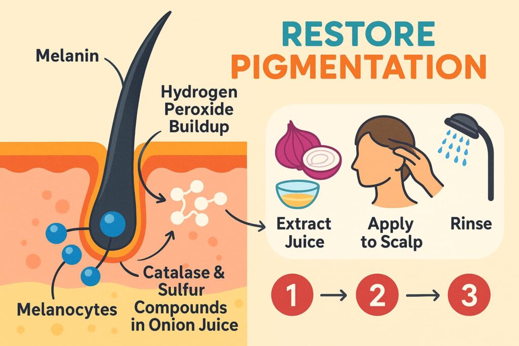 How Onion Juice Prevents Greying