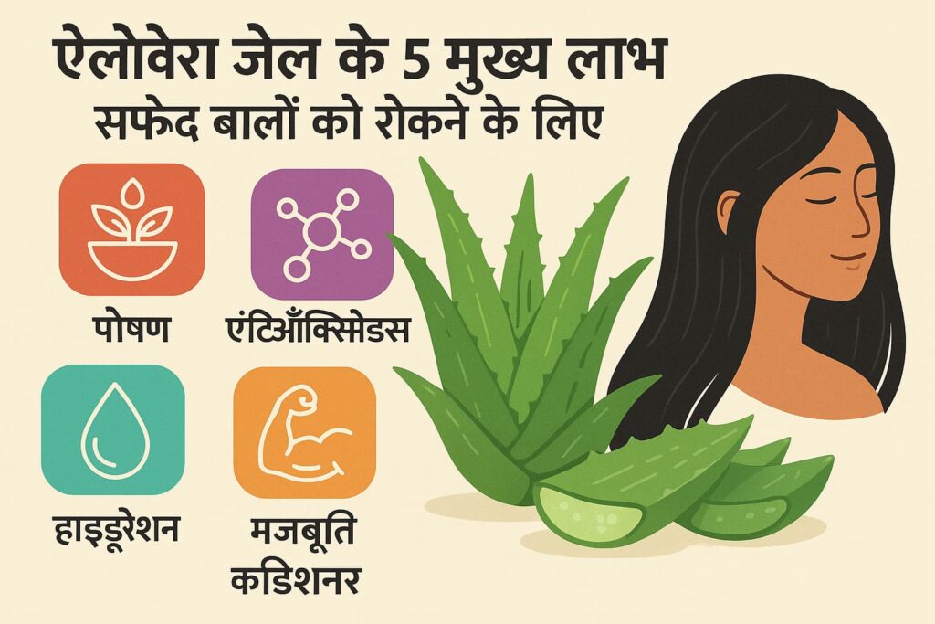 एलोवेरा जेल: सफेद बालों को रोकने के लिए एलोवेरा के फायदे